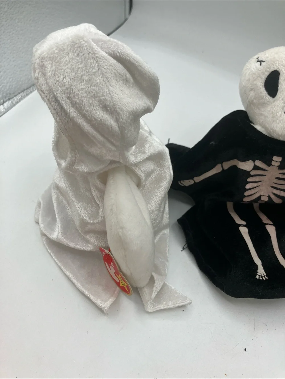 Ty Plush Sheets Ghost and creeper Skeleton Beenie babies Duo - White & Black